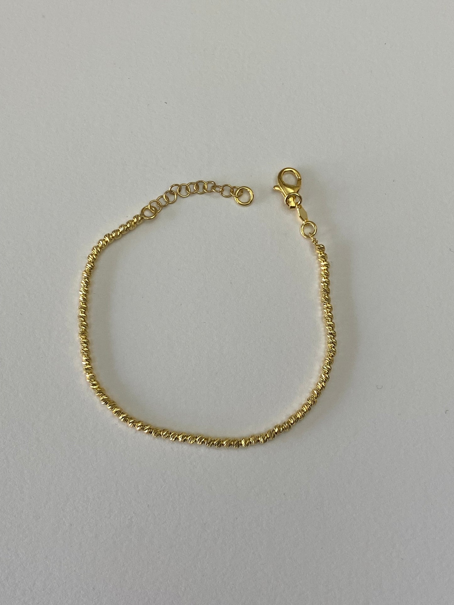 Bracciale Dorato Sfere Diamantate Piccole