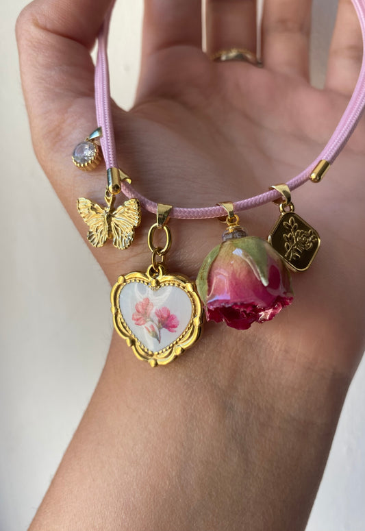 Cordoncino Magnetico Rosalie con Bocciolo Vero di Rosa🌹