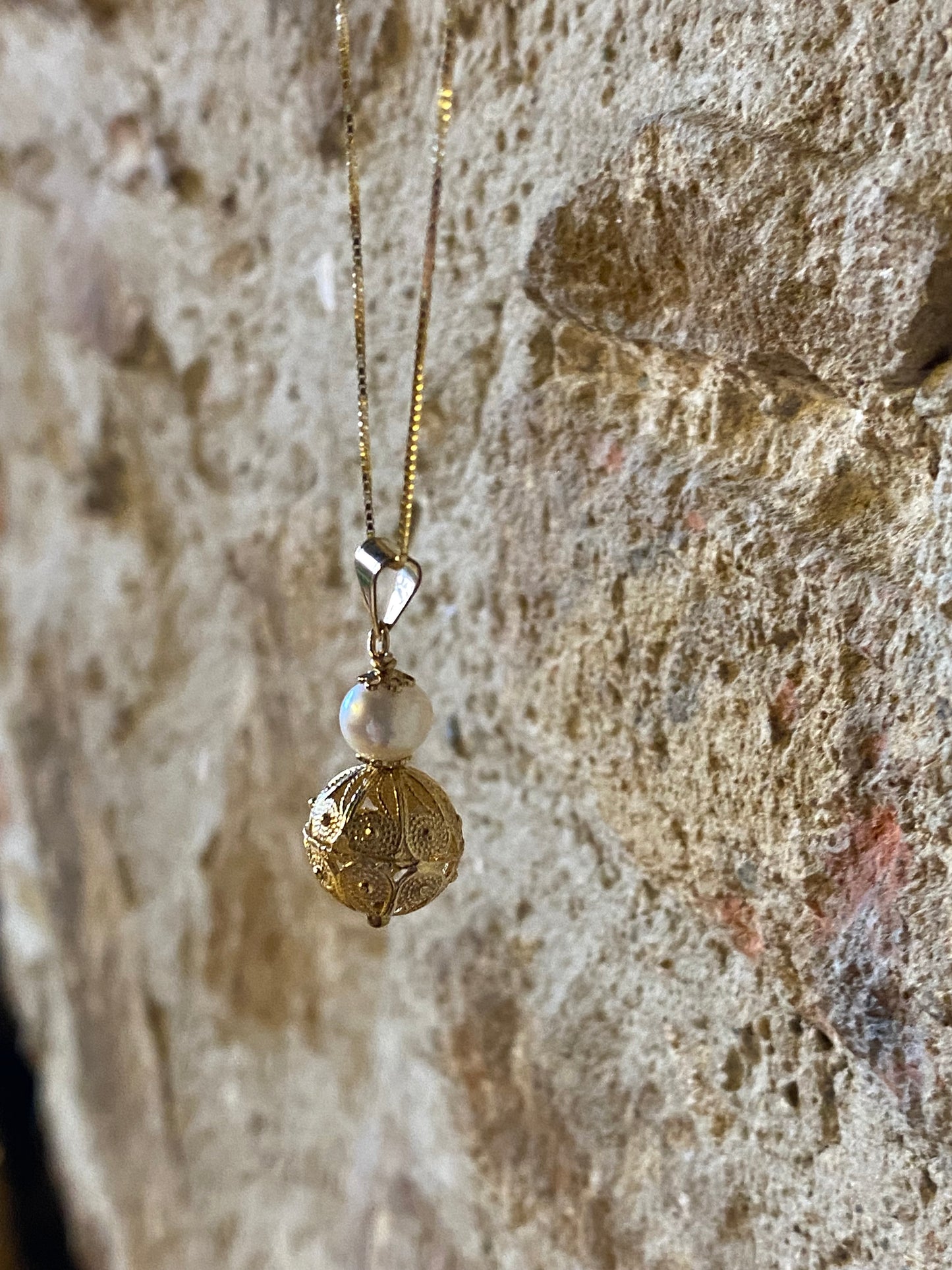 Collana con Ciondolo Sunnacca e Perlina