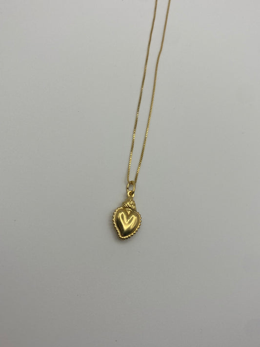 Collana Sacro Cuore Argento Dorato