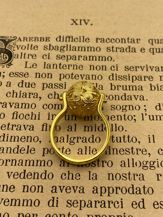 Anello Sunnacca Chicco Grande - In argento bagnato Oro
