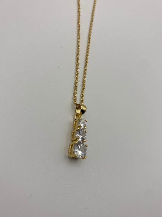 Collana Trilogy Argento Dorato