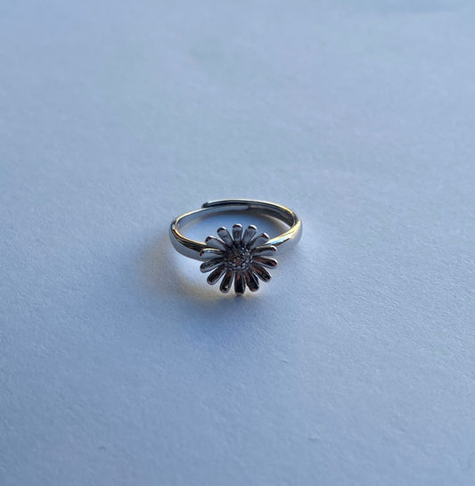 Anello Margherita in Argento 925 e Zirconi Bianchi