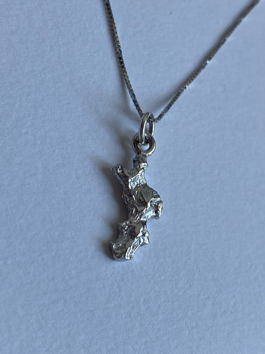 Collana con Ciondolo Calabria in Rilievo Argento