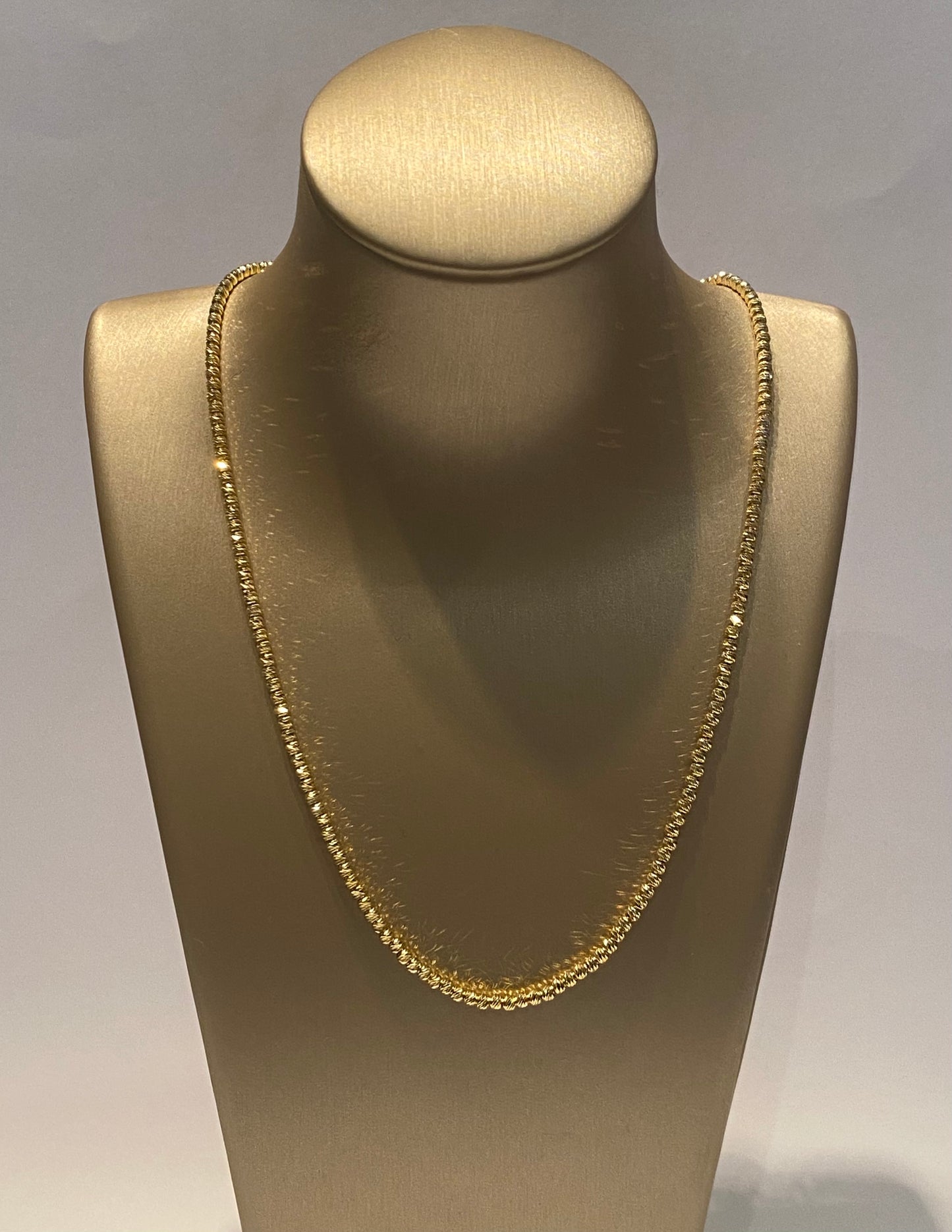 Collana Girocollo Dorata Sfere Diamantate