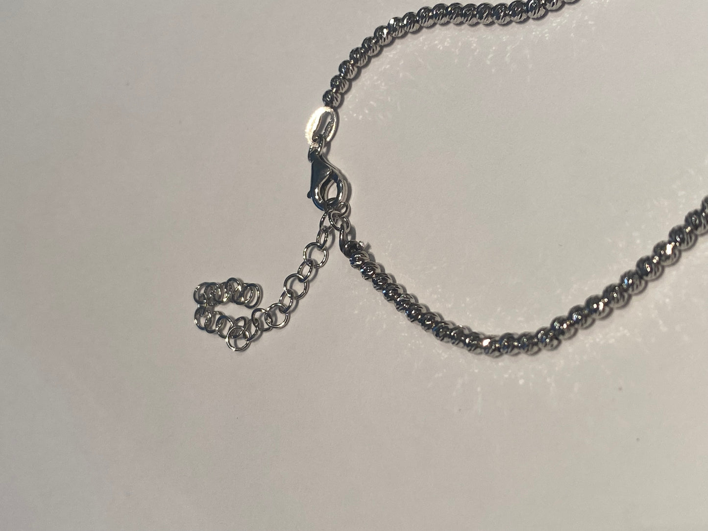 Collana Girocollo Argento Sfere Diamantate