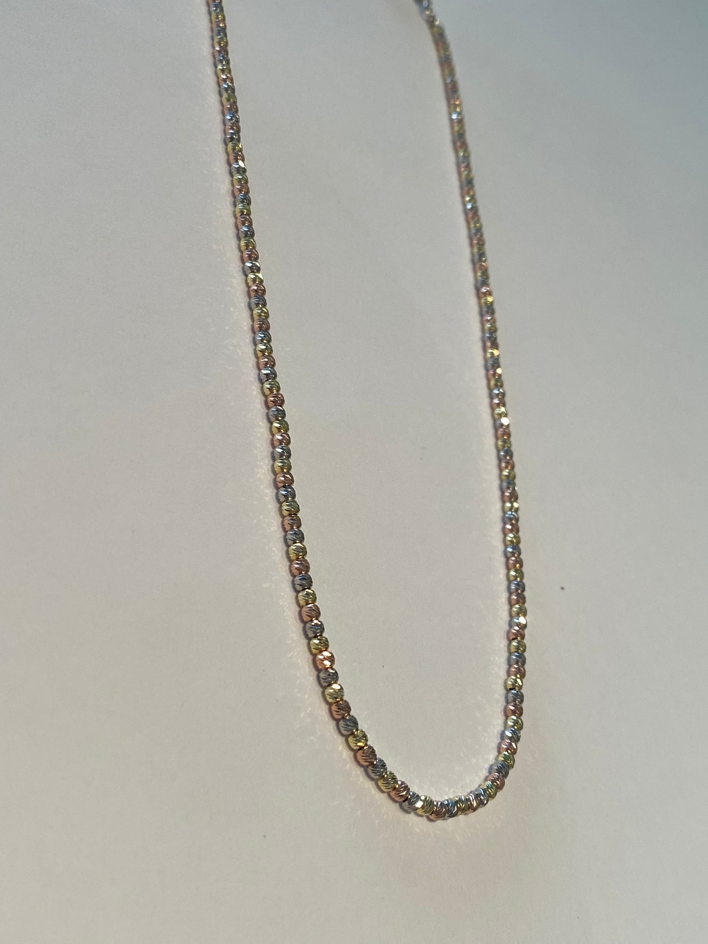 Collana Girocollo Tricolore Sfere Diamantate