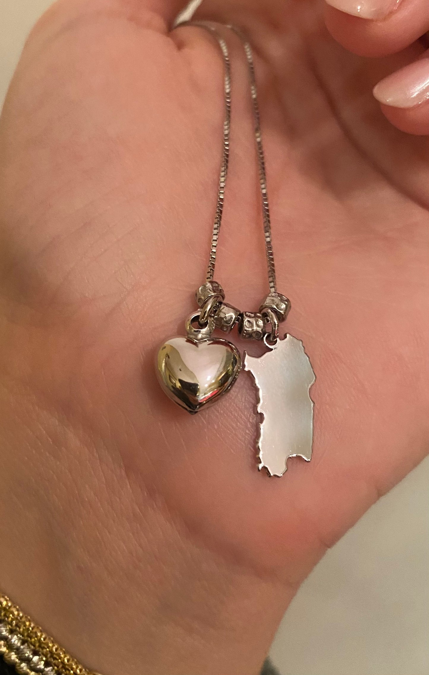 Collana Sardegna con cuore bombato