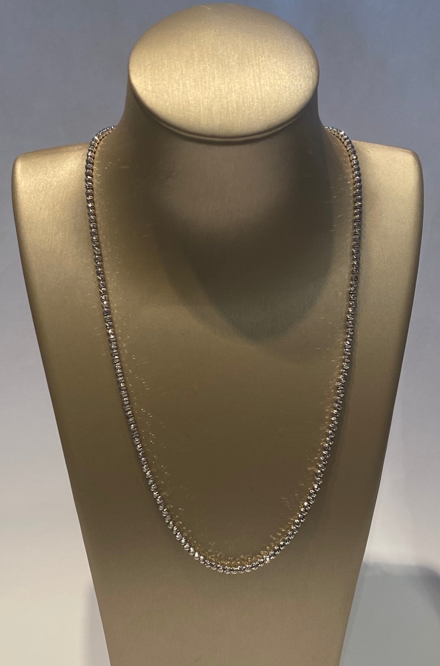 Collana Girocollo Argento Sfere Diamantate