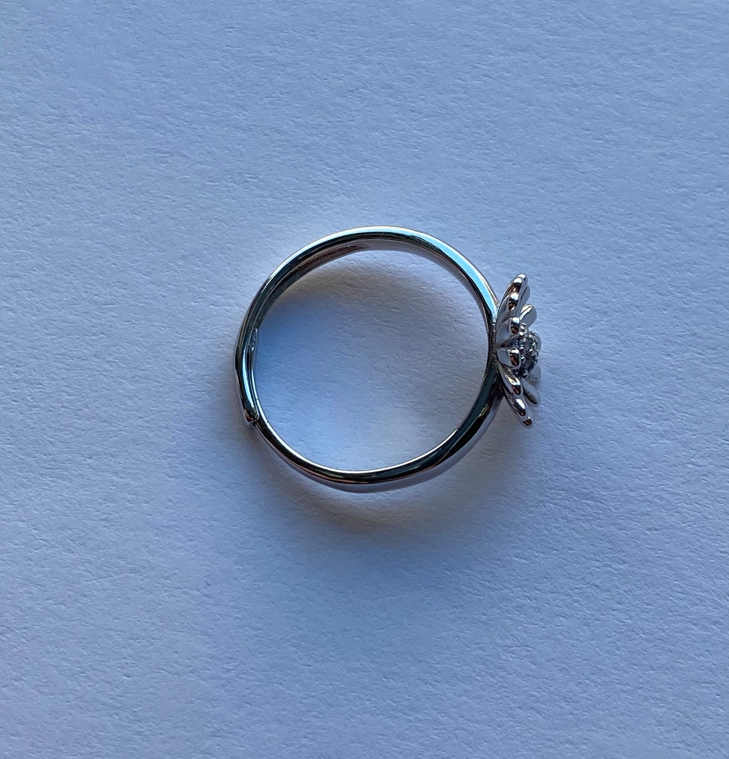 Anello Margherita in Argento 925 e Zirconi Bianchi