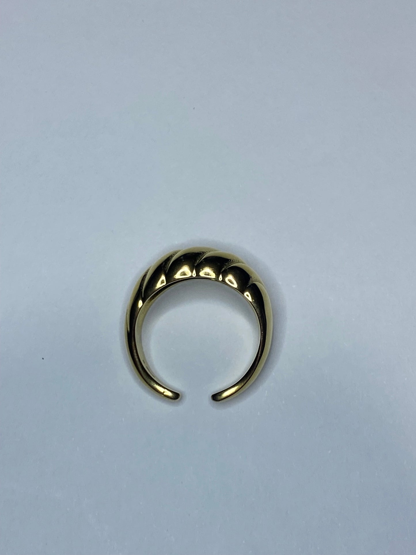 Anello Croissant Acciaio Dorato