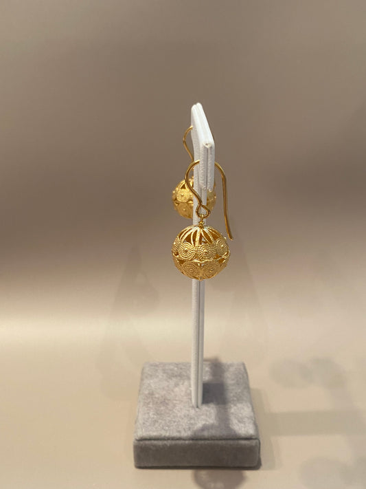 Orecchini Classici Sunnacca Chicchi in Filigrana Argento Dorato