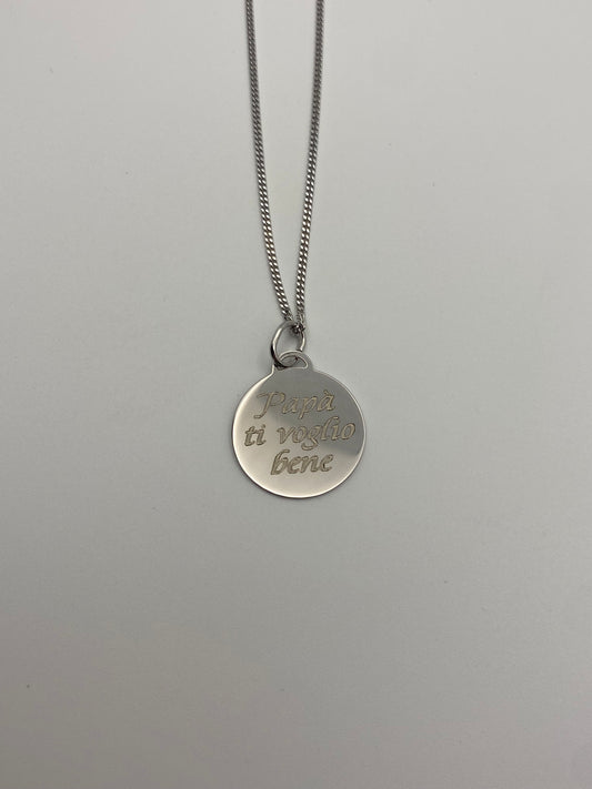 Collana Uomo con Ciondolo "Papà ti voglio bene"