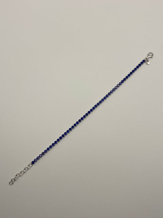 Bracciale Tennis Argento 925 e pietre Blu