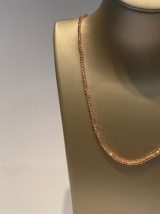 Collana Girocollo Rosé Sfere Diamantate