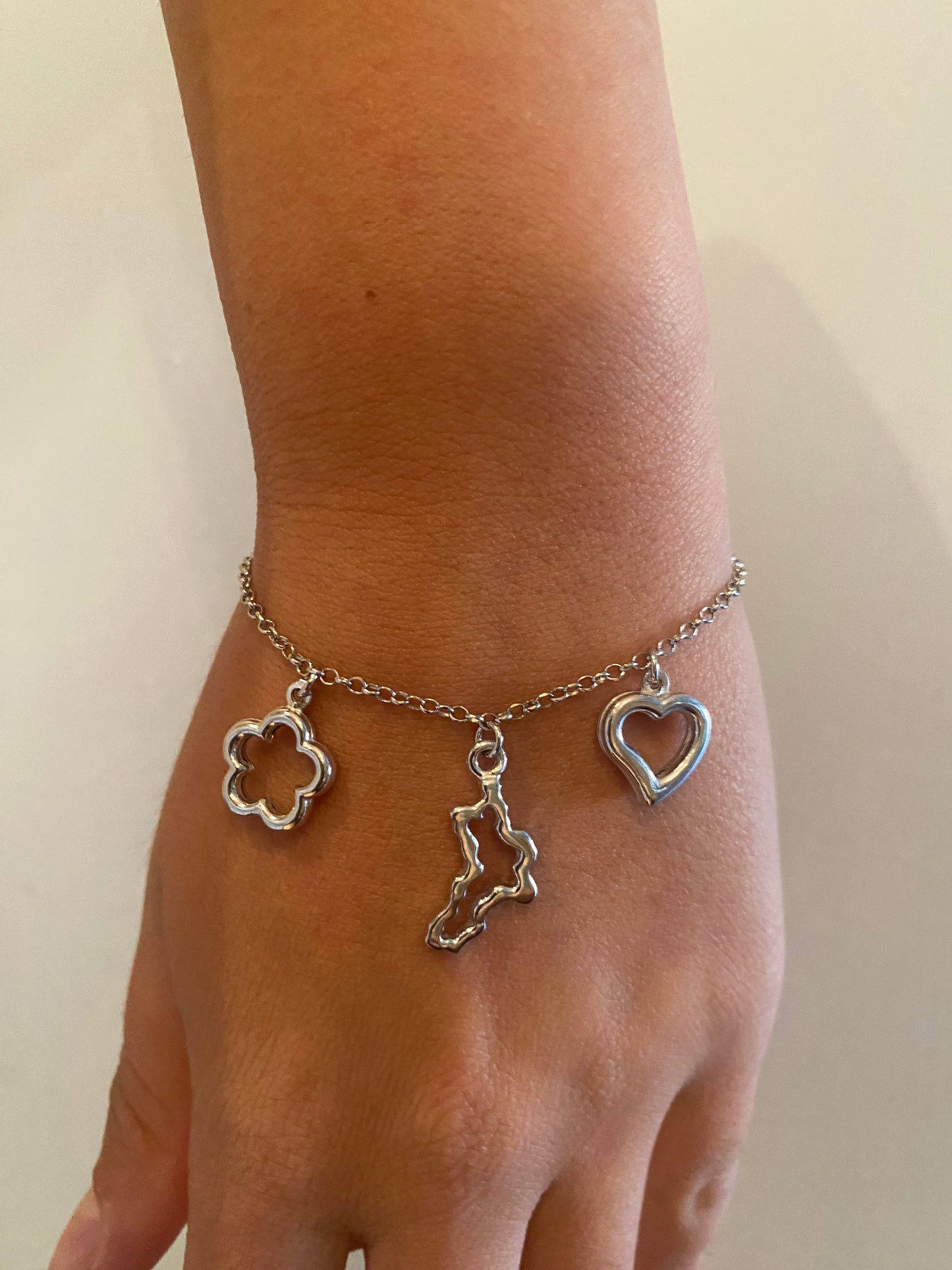 Bracciale Calabria Traforato Fiore Cuore