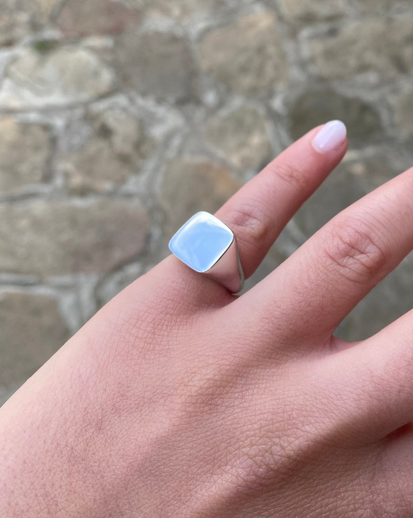 Anello Chevalier Quadrato Mini