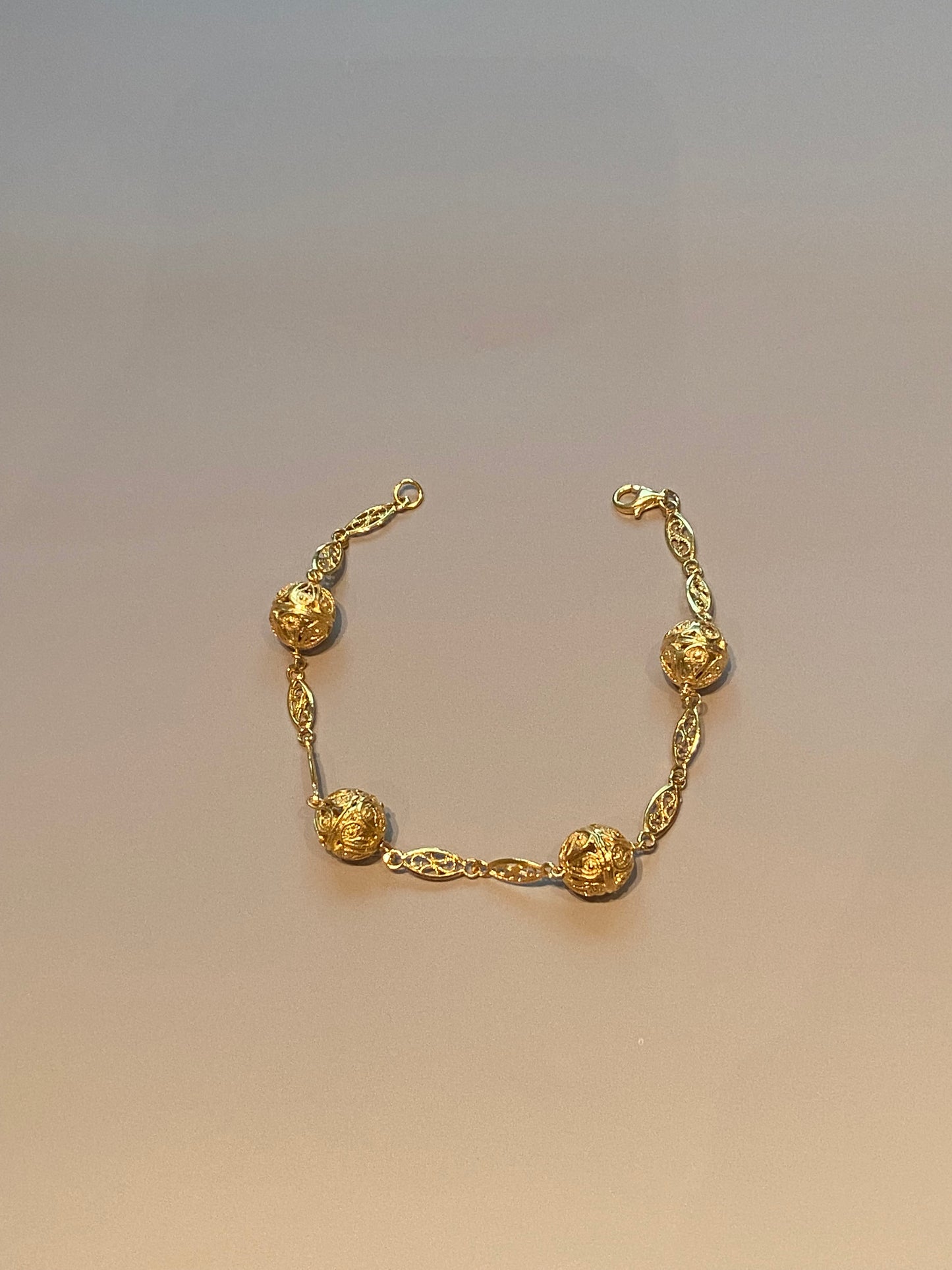 Bracciale Filigrana Argento Dorato