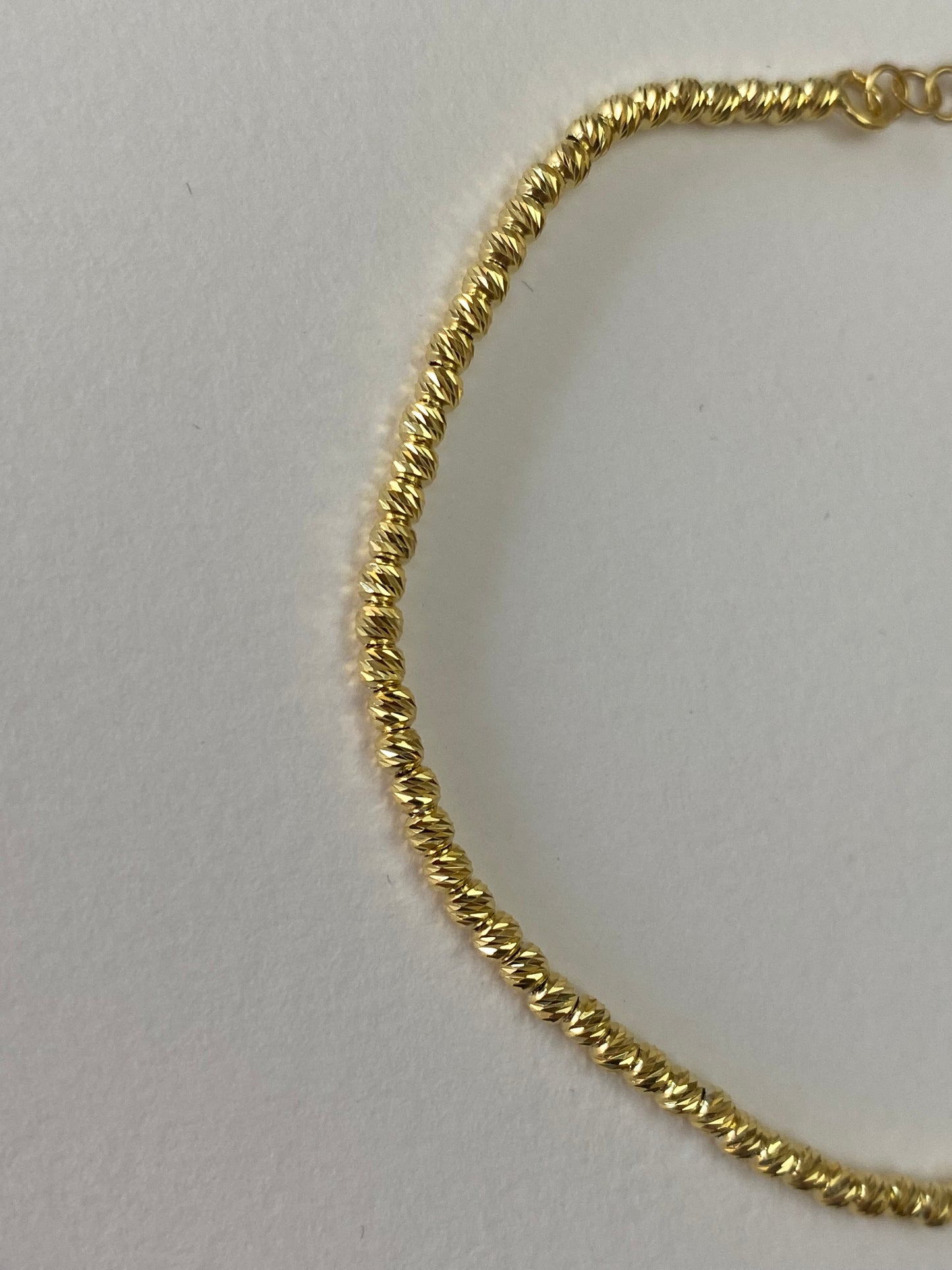 Bracciale Dorato Sfere Diamantate Piccole
