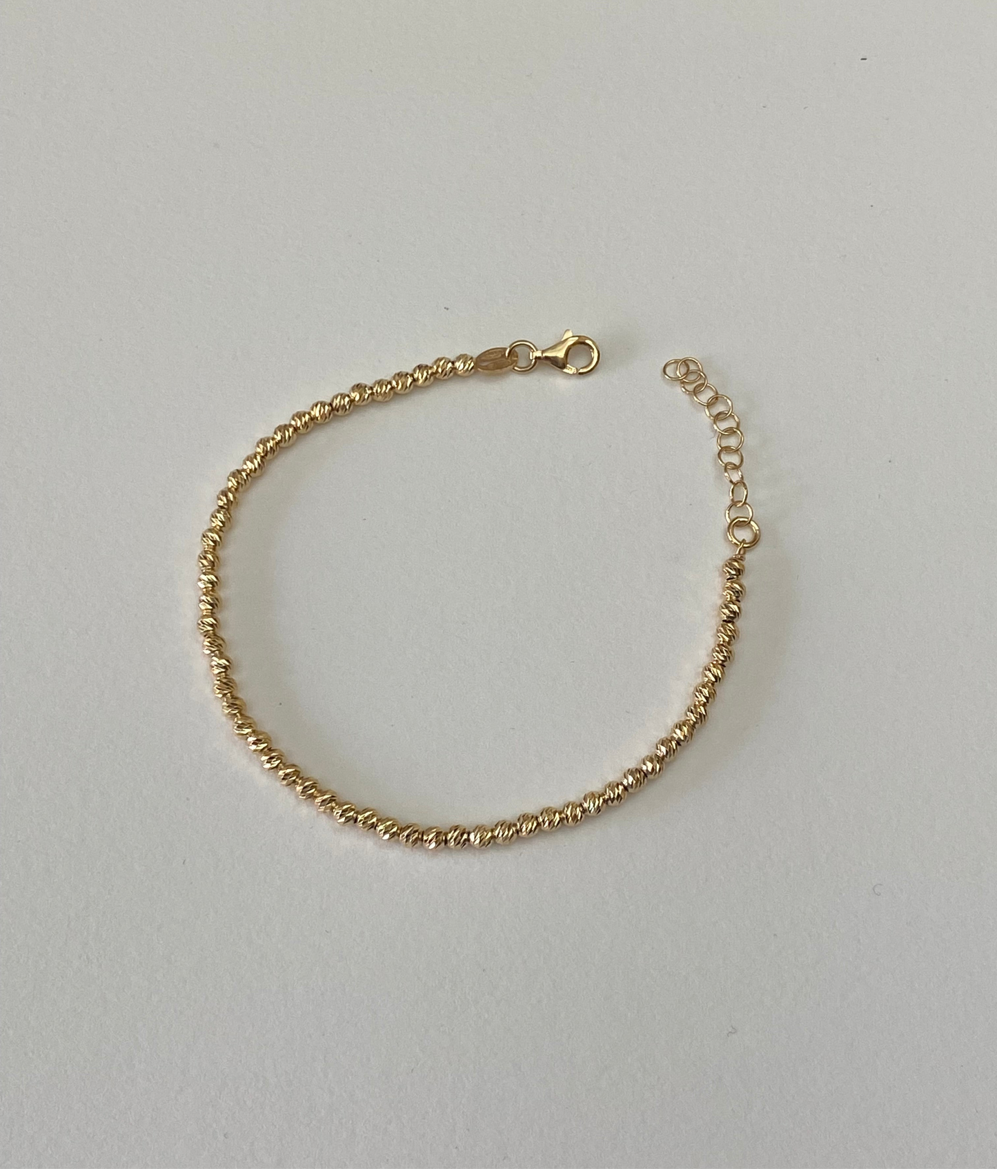 Bracciale Dorato Sfere Diamantate Medie
