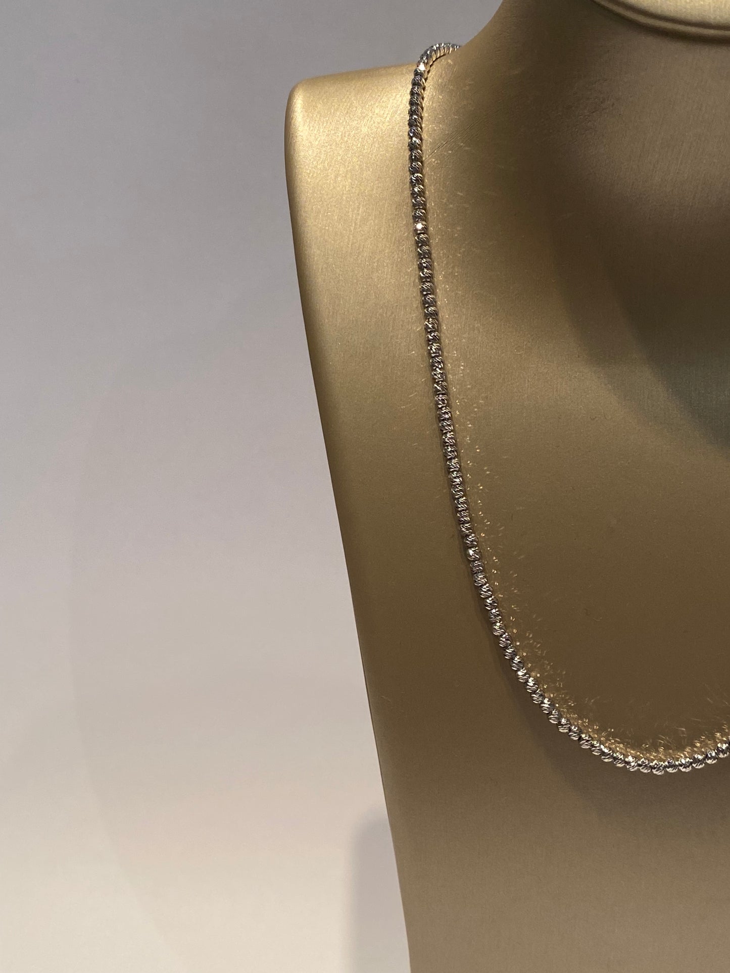 Collana Girocollo Argento Sfere Diamantate