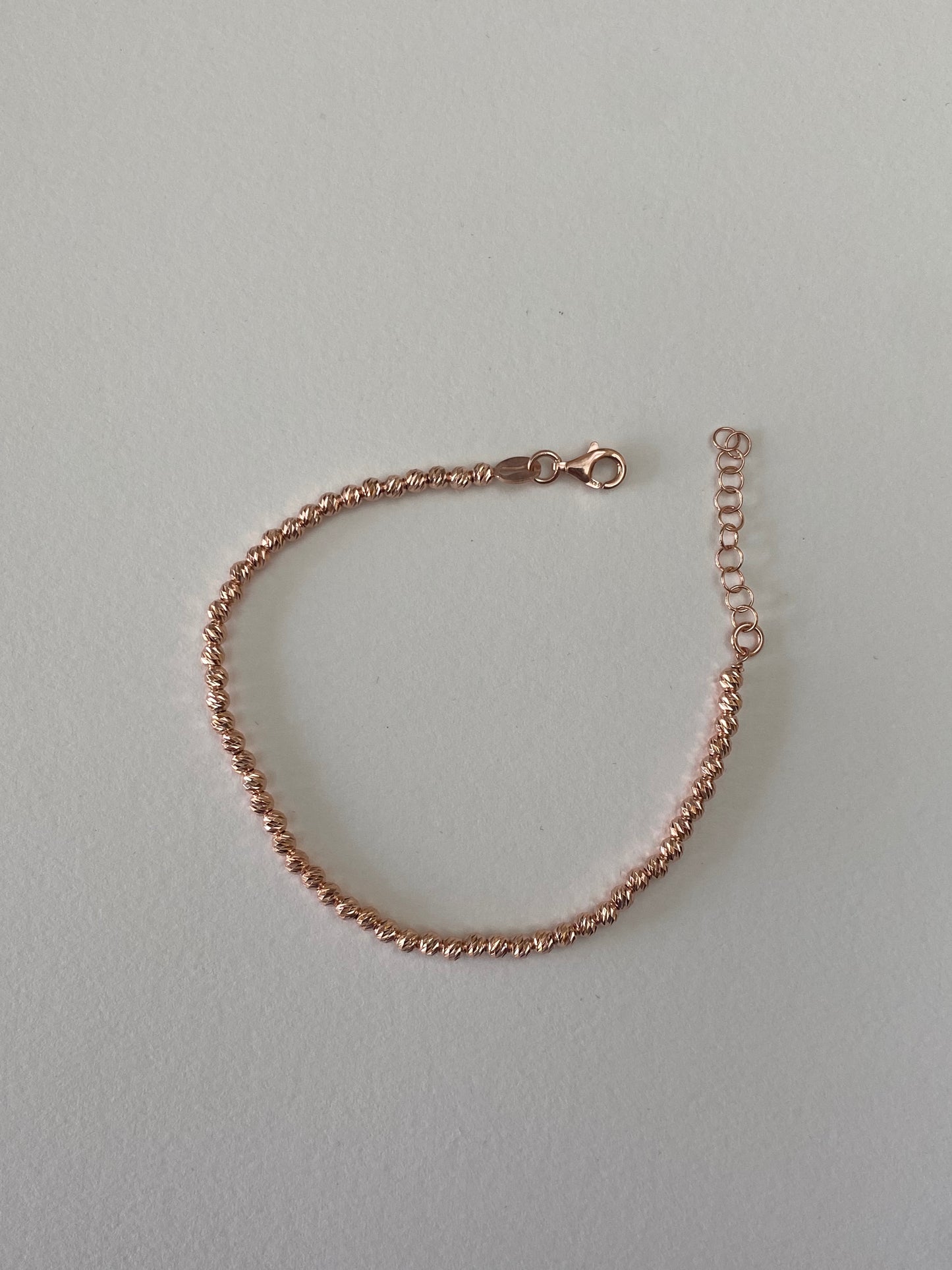 Bracciale Rosé Sfere Diamantate Medie