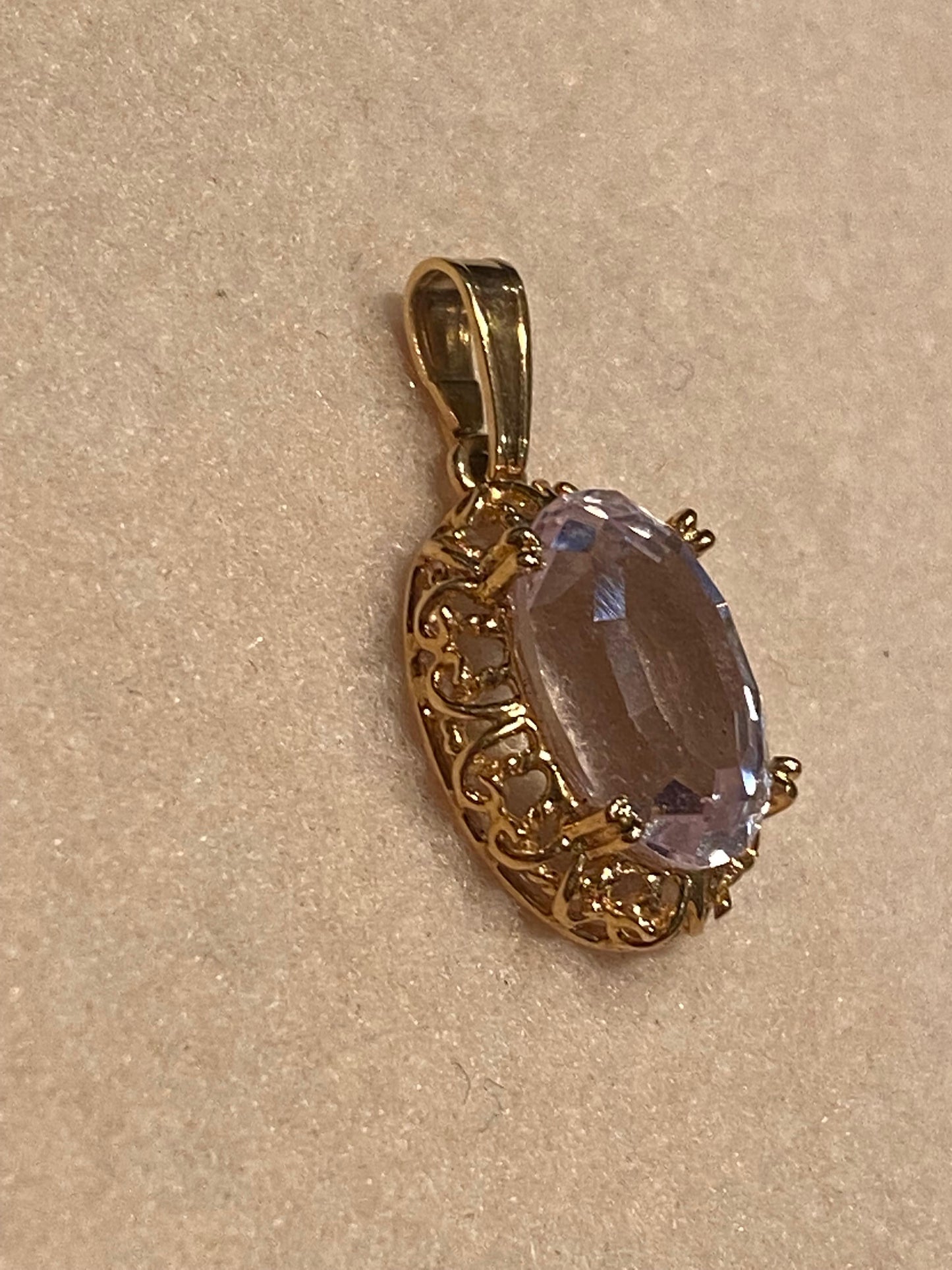 Ciondolo Vintage con Rosa di Francia Ovale