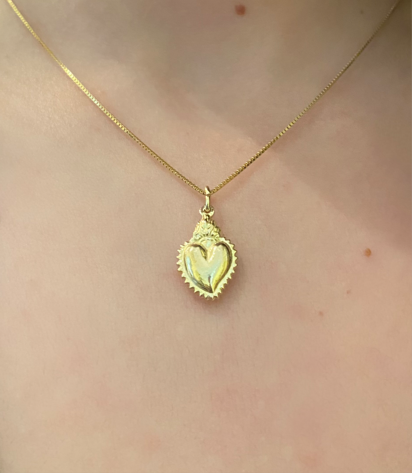 Collana Sacro Cuore Argento Dorato