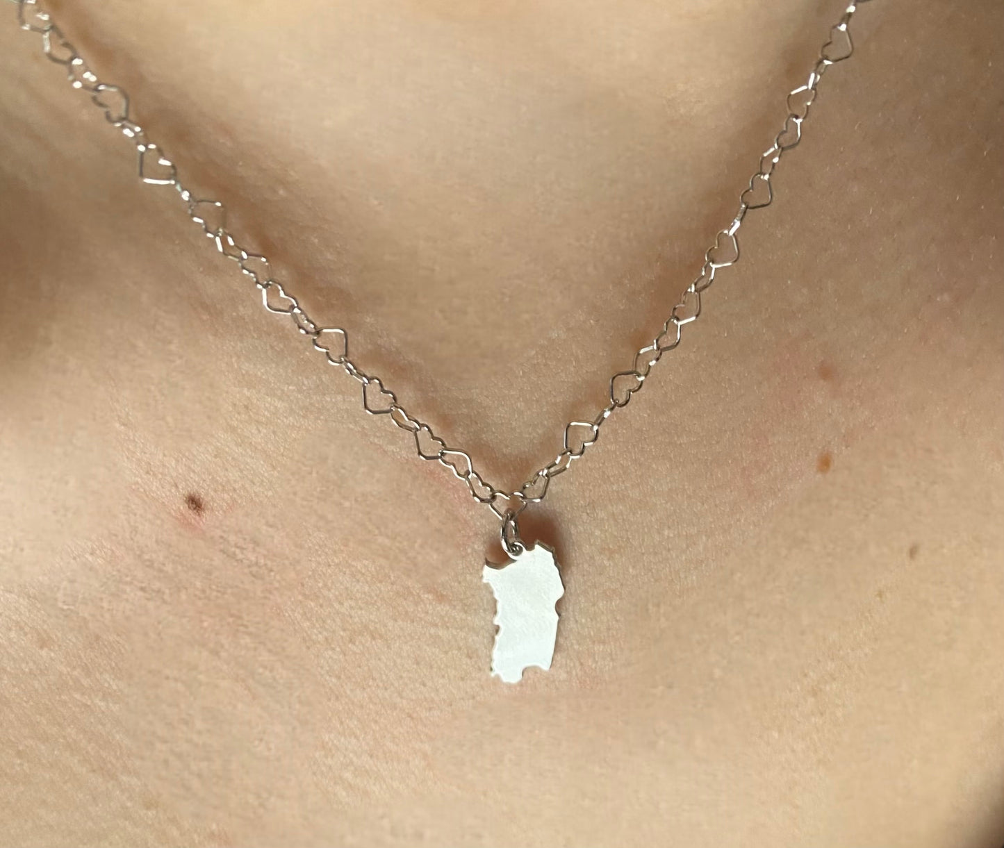 Collana Sardegna Catena di Cuori Argento