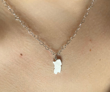 Collana Sardegna Catena di Cuori Argento