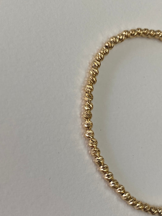 Bracciale Dorato Sfere Diamantate Medie
