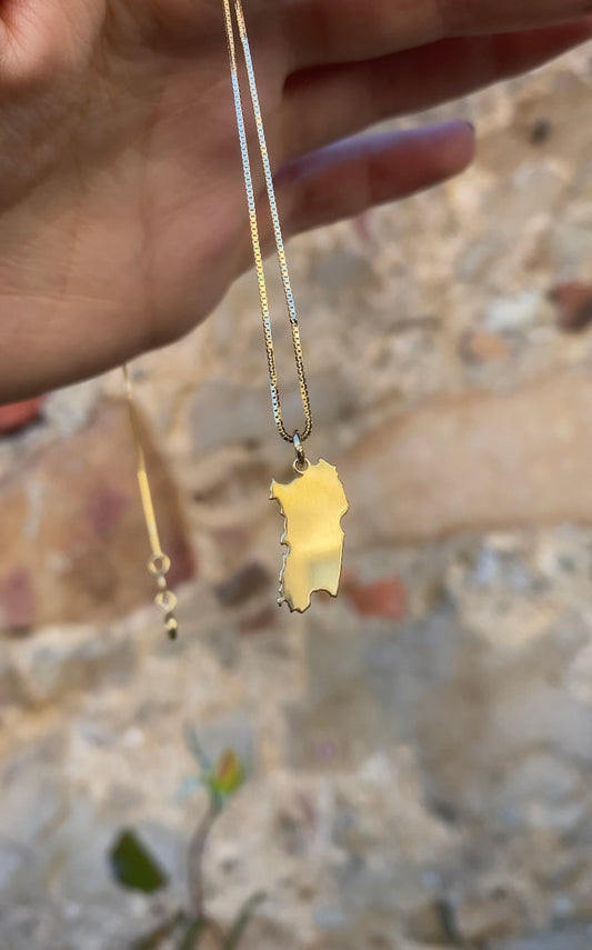 Collana Sardegna in Argento Dorato