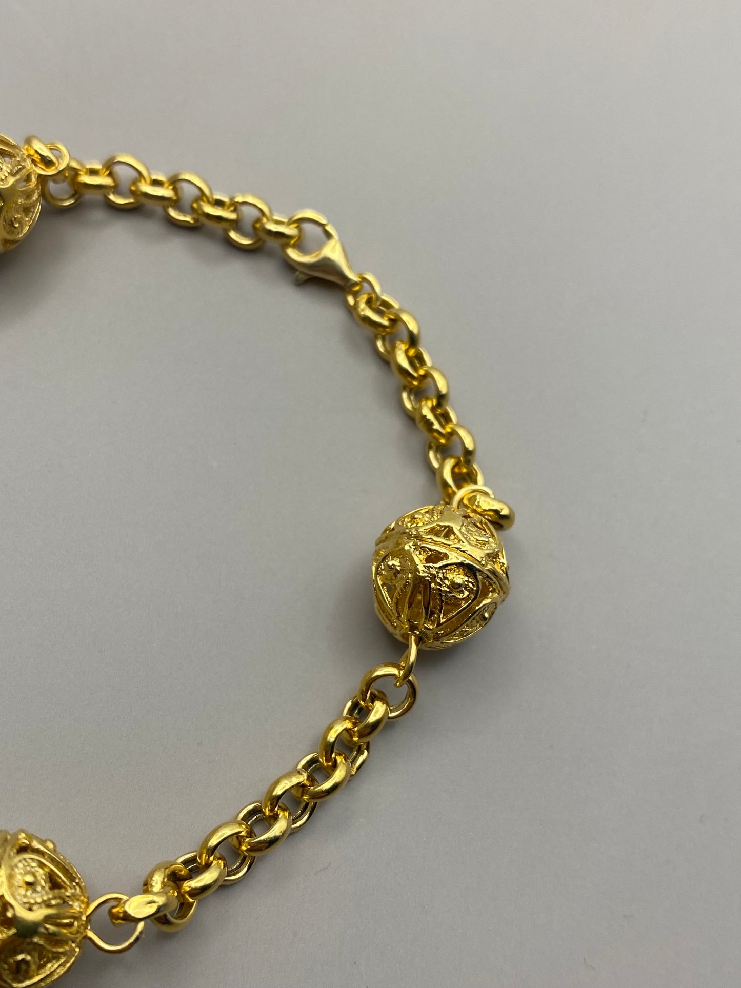 Bracciale "Sunnacca" Maglia Rolò con chicchi in Filigrana