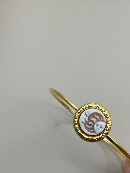 Bracciale Rigido con Cammeo Sole Luna