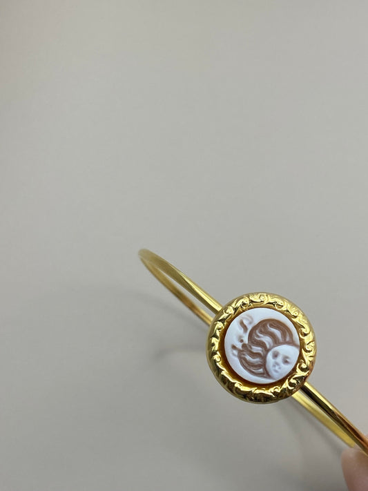 Bracciale Rigido con Cammeo Sole Luna