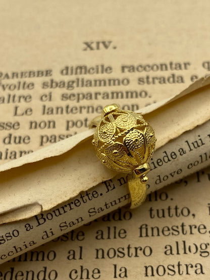 Anello Sunnacca Chicco Grande - In argento bagnato Oro