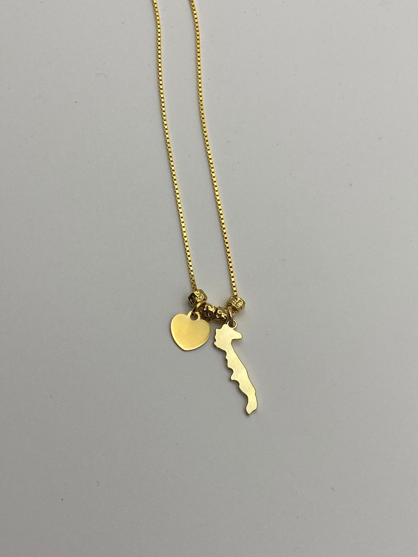 Collana Puglia con Cuoricino-Argento Dorato