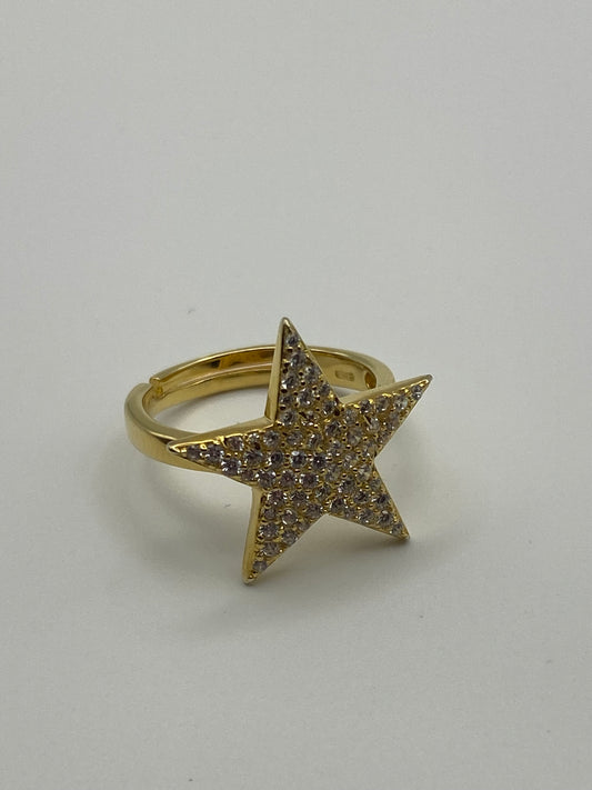 Anello Stella Argento Dorato