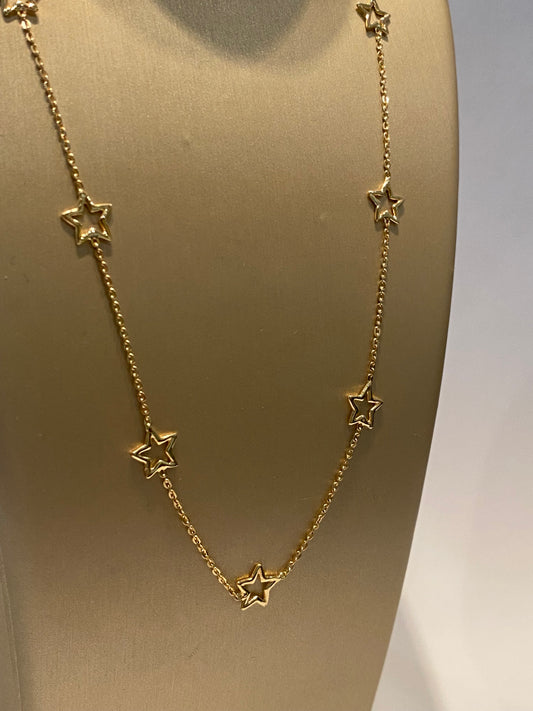 Girocollo Stelle Argento Dorato