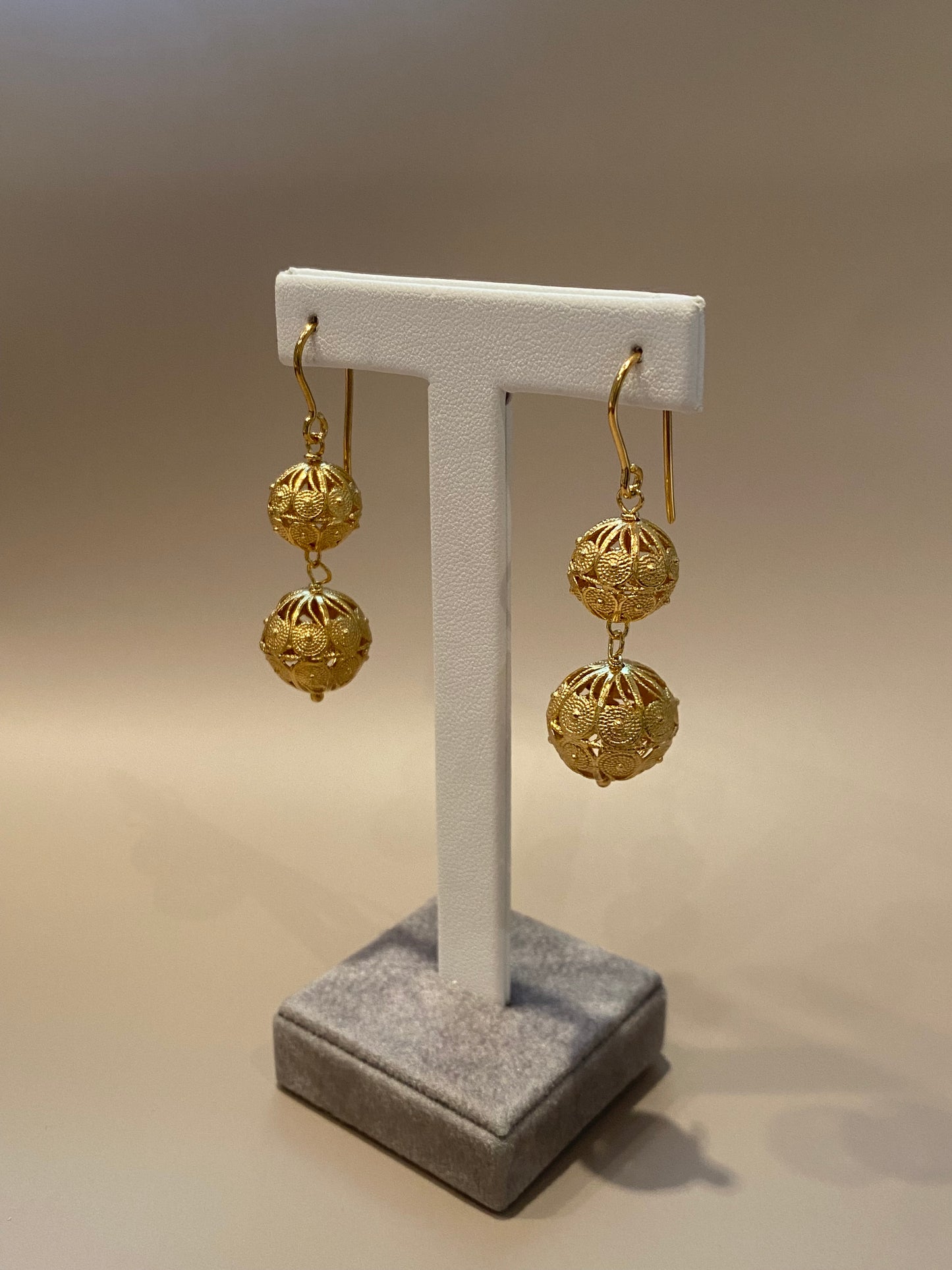 Orecchini Sunnacca Chicchi In Filigrana Argento Dorato