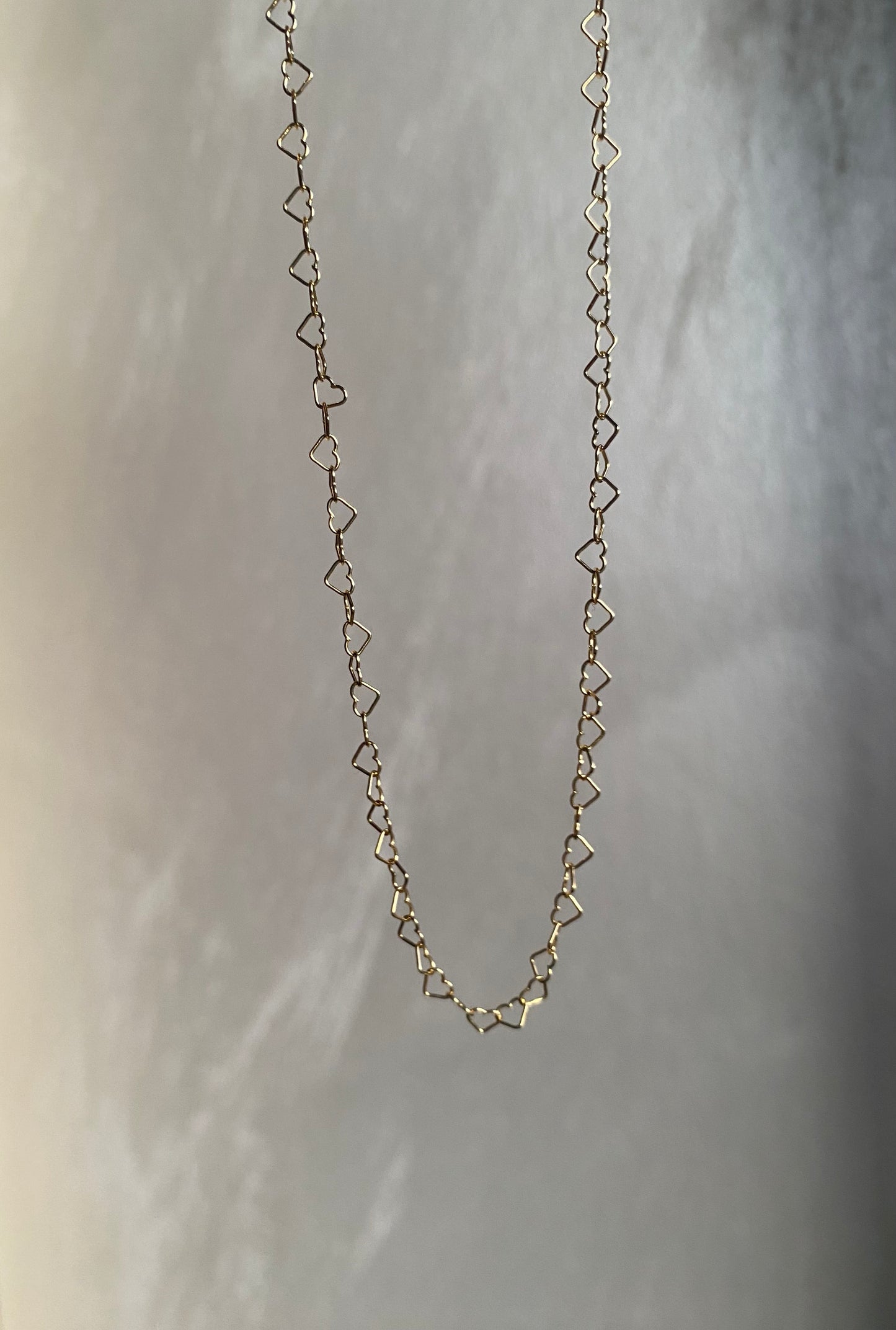 Collana Catena di Cuori Argento Dorato