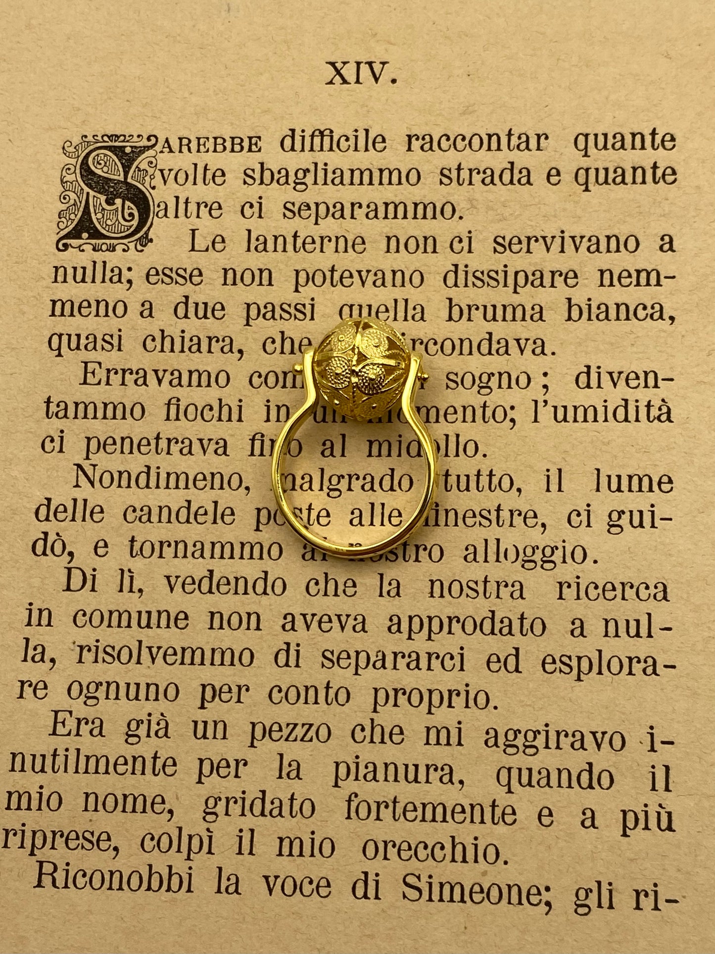Anello Sunnacca Chicco Grande - In argento bagnato Oro