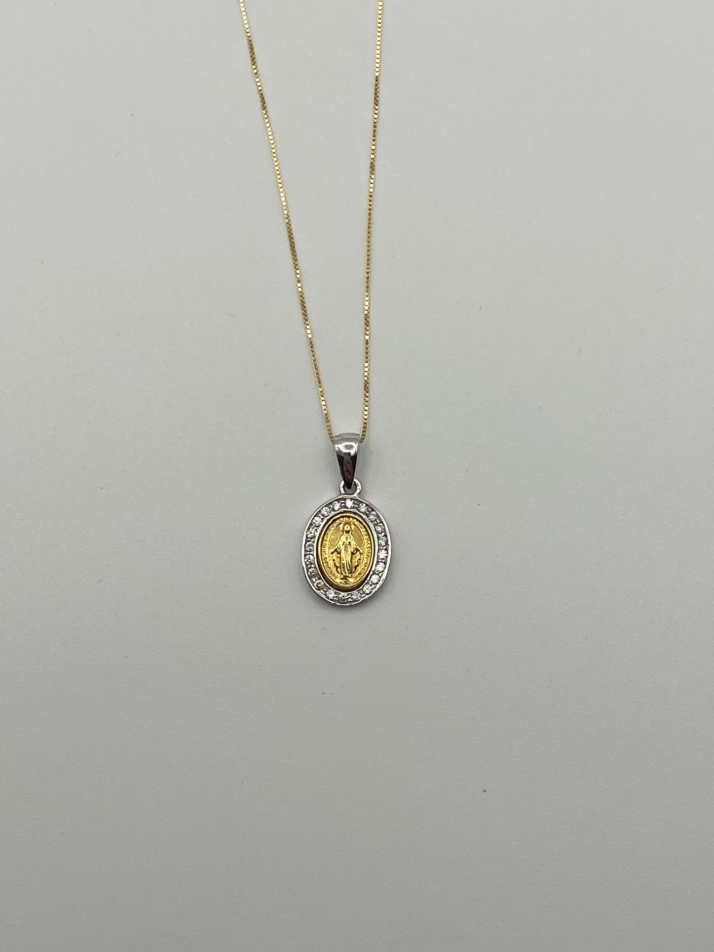Collana con Medaglia Madonnina Miracolosa-Oro 750