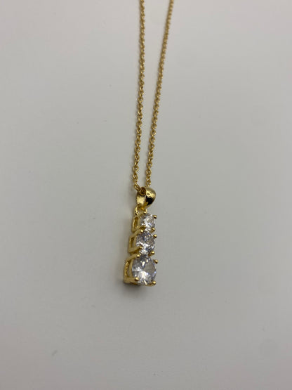 Collana Trilogy Argento Dorato