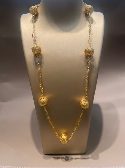 Collana Filigrana in Argento Dorato