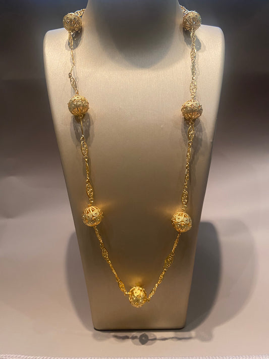 Collana Filigrana in Argento Dorato