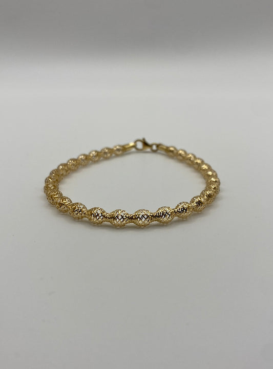 Bracciale Maglia Elastica in Oro Giallo 18K 750%