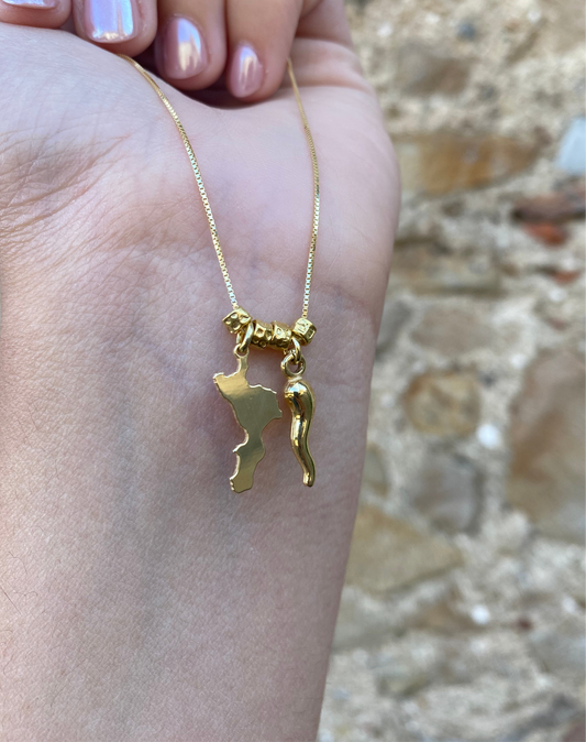 Calabria, Radici e Portafortuna Argento Dorato