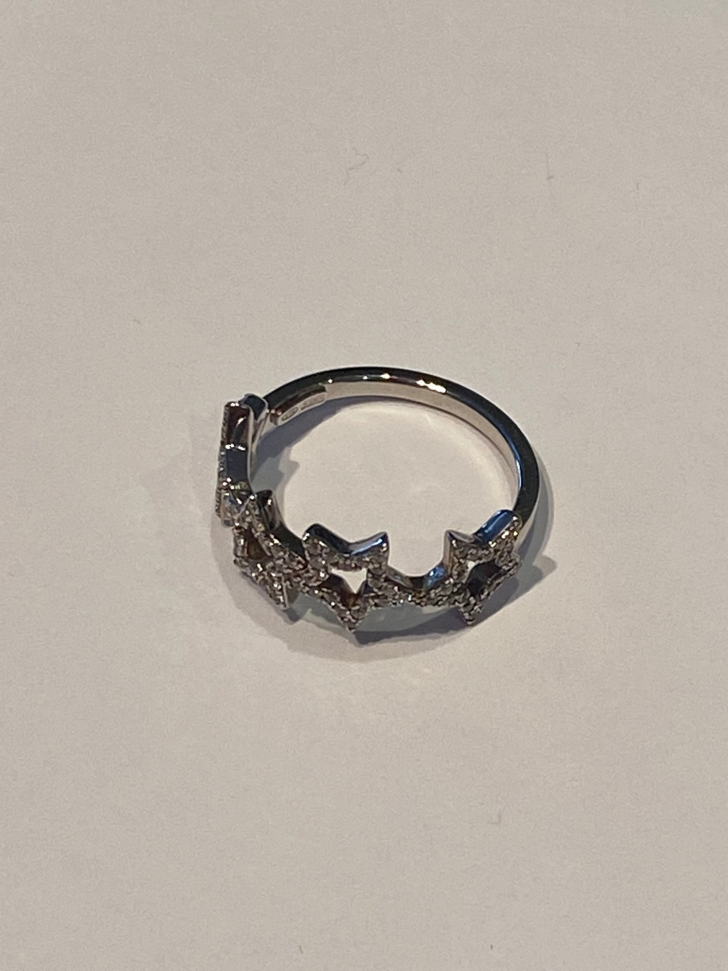 Anello Stelle in Argento con Zirconi