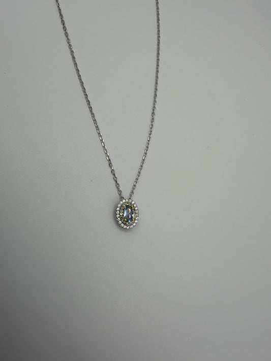 Collana Carezza Marina in argento 925 e Swarovski - Zumpano Gioielli⠋